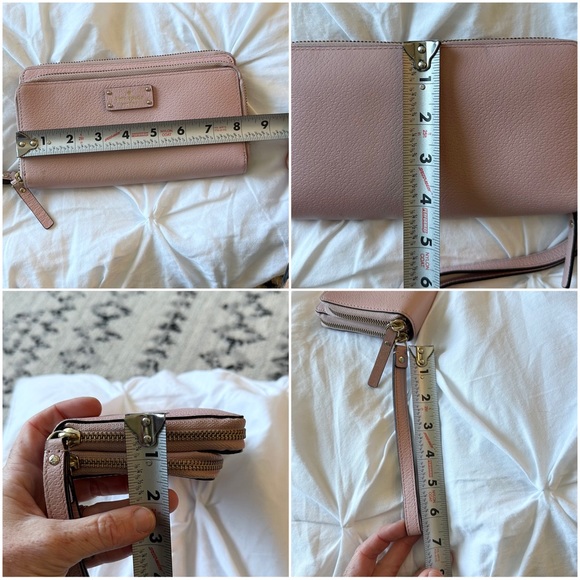Kate Spade Large Carryall Wristlet/Wallet Blush Pink Double Zipper - Picture 16 of 16